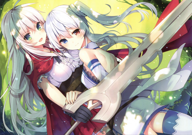 Обои картинки фото аниме, оружие,  техника,  технологии, ciel, sacred, anceril, mishima, kurone