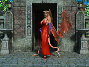 Картинка 3д+графика существа+ creatures фон взгляд девушка