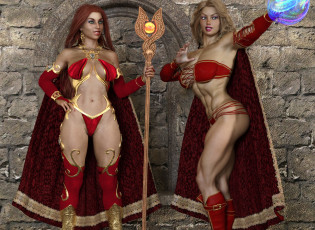 Картинка 3д+графика фантазия+ fantasy фон девушки взгляд