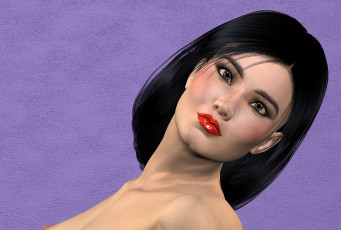 Картинка 3д+графика портрет+ portraits фон взгляд девушка