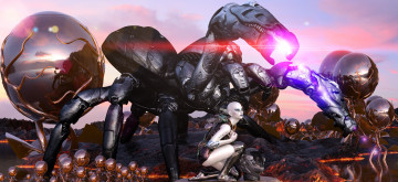 Картинка 3д+графика существа+ creatures фон взгляд девушка