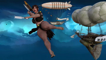 Картинка 3д+графика фантазия+ fantasy фон девушка взгляд