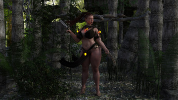 Картинка 3д+графика фантазия+ fantasy взгляд девушка фон