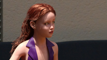 Картинка 3д+графика портрет+ portraits фон девушка взгляд