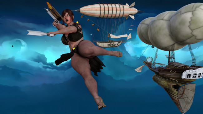 Обои картинки фото 3д графика, фантазия , fantasy, фон, девушка, взгляд