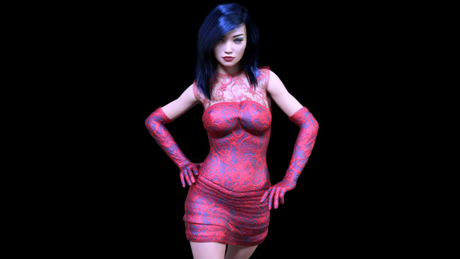 Обои картинки фото 3д графика, люди , people, фон, взгляд, девушка