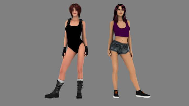 Обои картинки фото 3д графика, люди , people, взгляд, фон, девушки