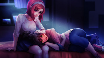 Картинка аниме unknown +другое+ девушки подруги комната