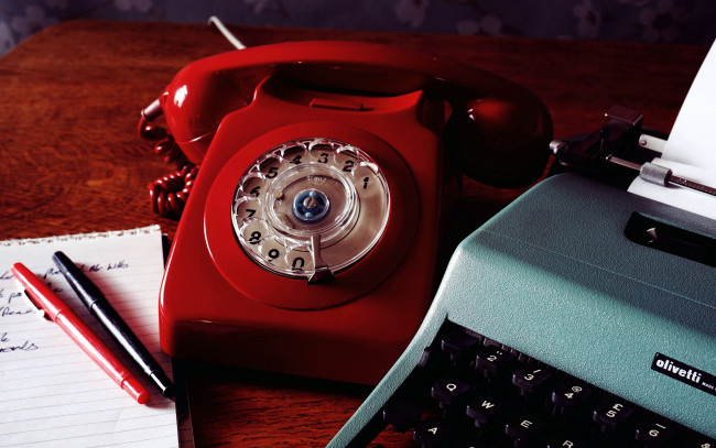 Обои картинки фото разное, ретро,  винтаж, телефон, ручки