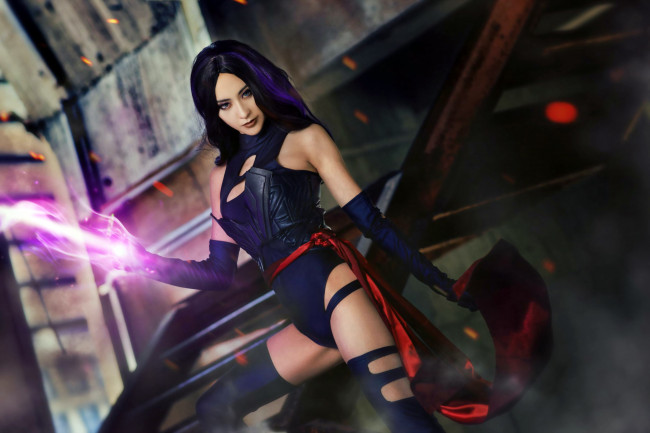 Обои картинки фото разное, cosplay , косплей, искры, магия, девушка