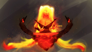 Картинка видео+игры league+of+legends sona музыка инструмент огонь