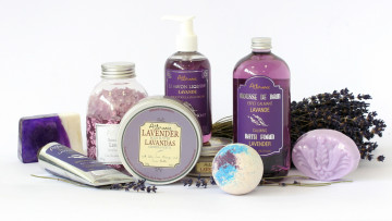 Картинка разное косметические+средства +духи лаванда косметические средства мыло