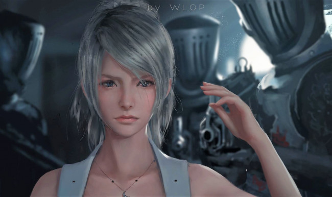 Обои картинки фото фэнтези, девушки, девушка, рыцари