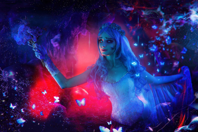 Обои картинки фото девушки, kirdjava, невеста, букет, образ, костюм