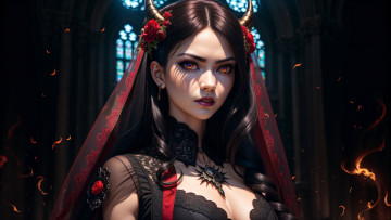 Картинка фэнтези демоны нейросети графика нейроарт ai art нейронные сети рисунки нейро искусство