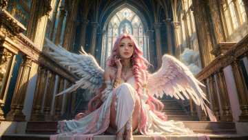 Картинка фэнтези ангелы нейросети графика нейроарт ai art нейронные сети рисунки нейро искусство нейрографика graphics neuroart neural networks drawings neuro neurography