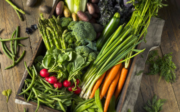 Картинка еда овощи брокколи спаржа редис морковь фасоль картофель