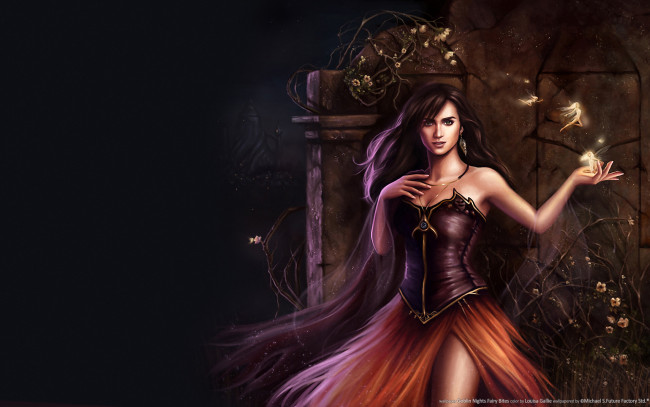 Обои картинки фото goblin, nights, fairy, bites, фэнтези, девушки