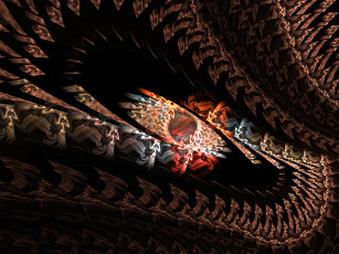 Картинка 3д графика fractal фракталы фон тёмный абстракция узор