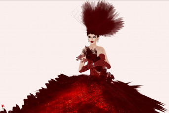 Картинка 3д графика people люди красавица бальное платье