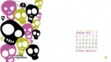 Картинка календари рисованные векторная графика черепа