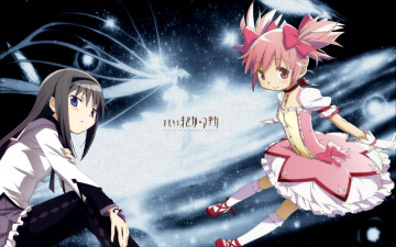 Картинка аниме mahou shoujo madoka magika девушки
