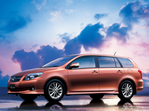 Обои картинки фото toyota, corolla, fielder, 8s, aerotourer, автомобили, sunrise