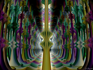 Картинка 3д графика fractal фракталы цвета узор фон