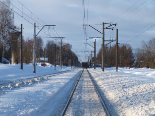 Картинка разное транспортные средства магистрали снег рельсы