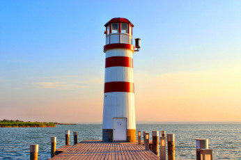 Картинка природа маяки океан горизонт маяк