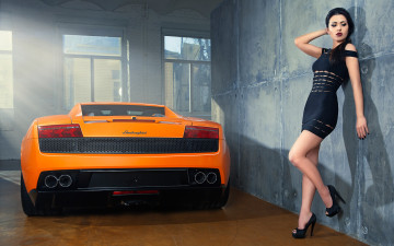 Картинка автомобили авто+с+девушками gallardo lamborghini