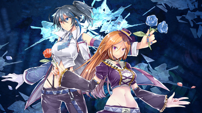 Обои картинки фото аниме, *unknown , другое, utau, девушки, арт, namine, ritsu, rook, цветок, роза