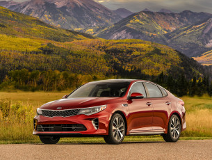 Картинка автомобили kia optima sx turbo красный 2016г