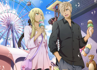 Картинка разное арты арт аниме девушка парень пара