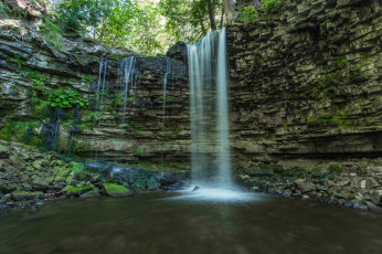 Картинка природа водопады водопад река лес