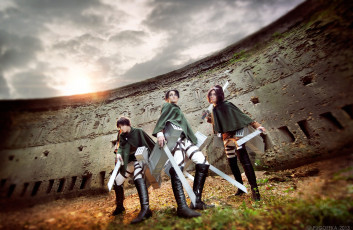 Картинка разное cosplay+ косплей аниме атака титанов арт