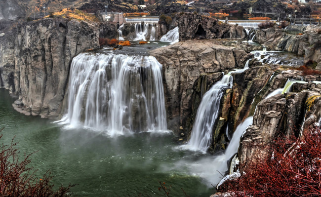 Обои картинки фото природа, водопады, водопад, обрыв
