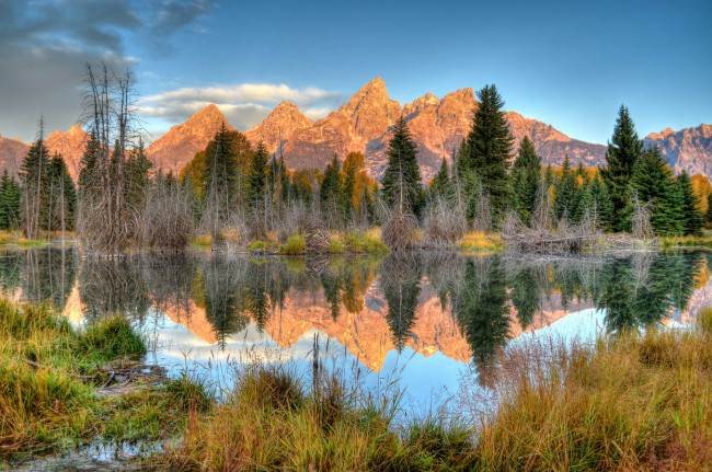 Обои картинки фото природа, реки, озера, река, лес, горы