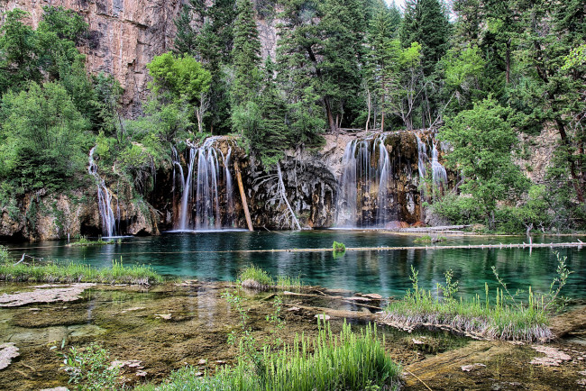 Обои картинки фото природа, водопады, водопад, река, лес