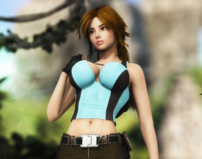 Картинка 3д+графика люди+ people девушка взгляд фон