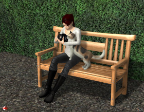 Картинка 3д+графика фантазия+ fantasy взгляд фон девушка