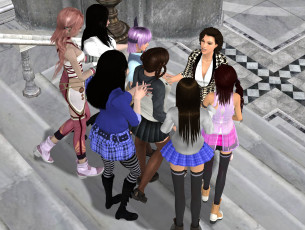 Картинка 3д+графика фантазия+ fantasy фон взгляд девушки