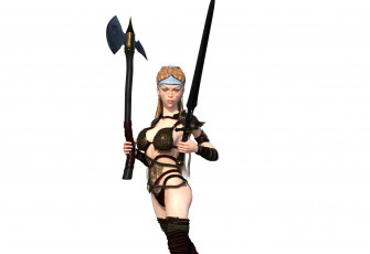 Картинка 3д+графика амазонки+ amazon девушка взгляд фон