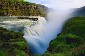 Картинка природа водопады водопад река лес