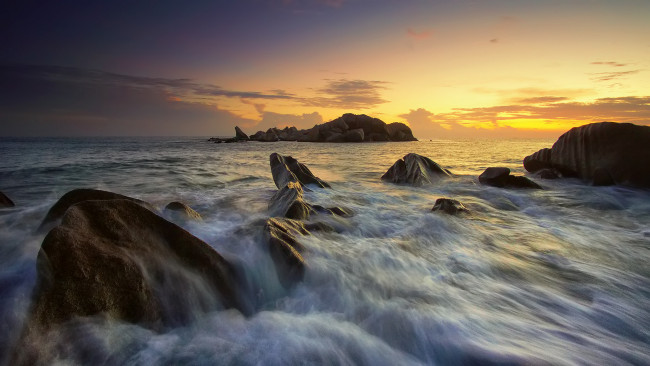 Обои картинки фото природа, побережье, рассвет