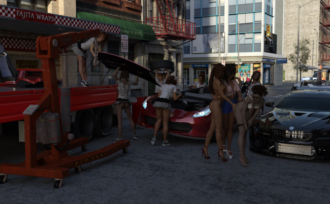 Обои картинки фото 3д графика, люди , people, девушки, фон, взгляд