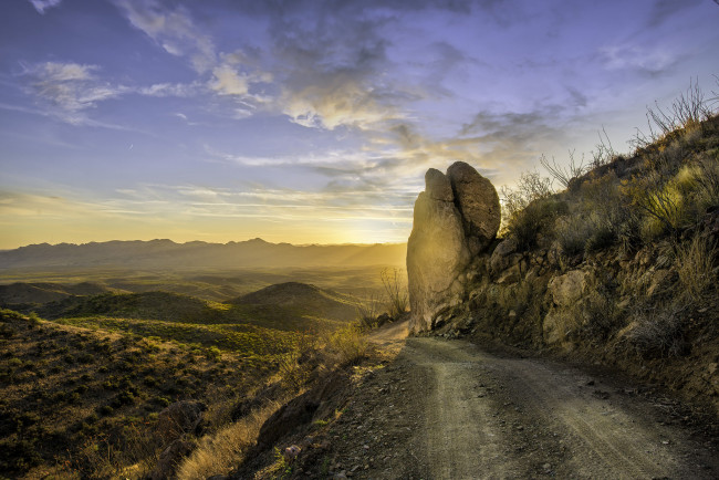 Обои картинки фото природа, дороги, рассвет