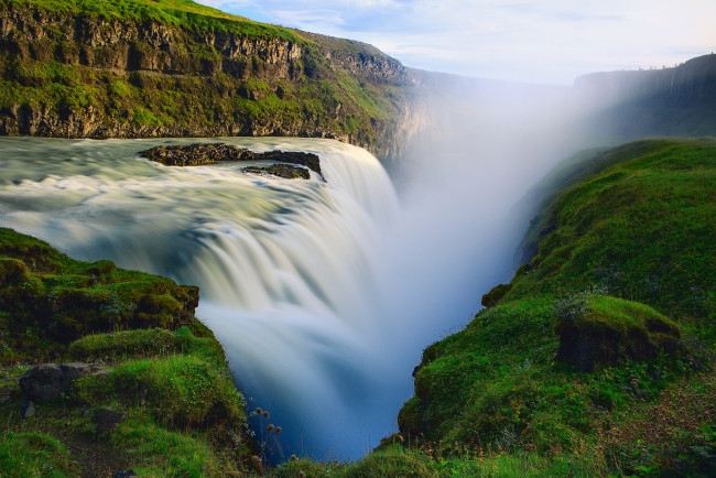 Обои картинки фото природа, водопады, водопад, река, лес