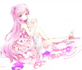 Картинка аниме unknown +другое девушка взгляд фон