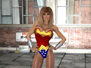 Картинка 3д+графика люди+ people девушка взгляд фон